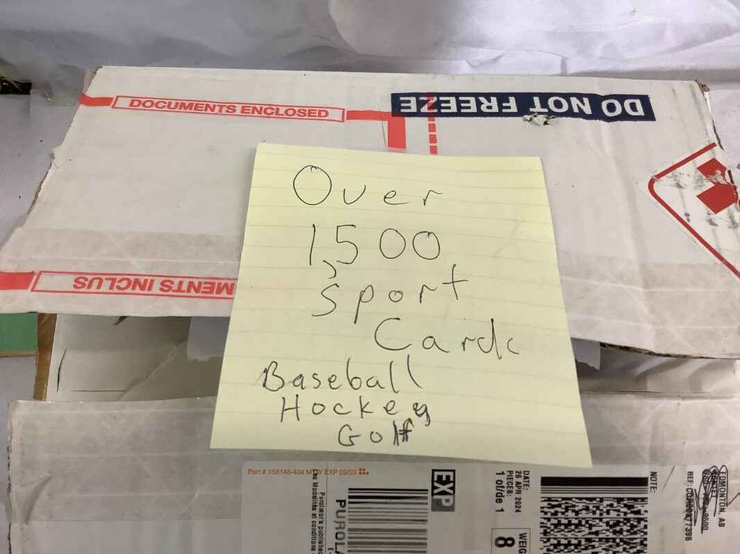 Box of over 1500 Sports Cards