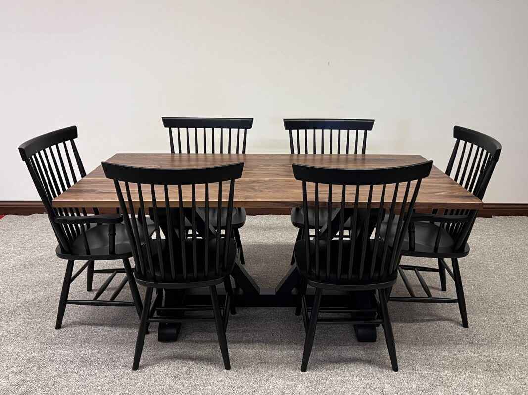 Walnut Dining Table with Chairs