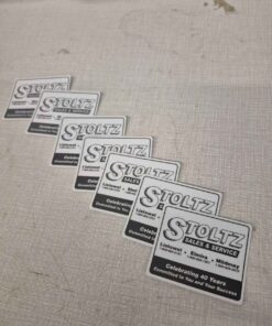 Qty 7 original Stoltz sales and service decals