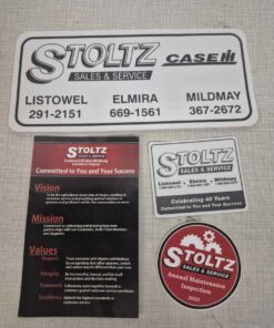 Qty 4 assorted Stoltz original three decals and mission statement magnet