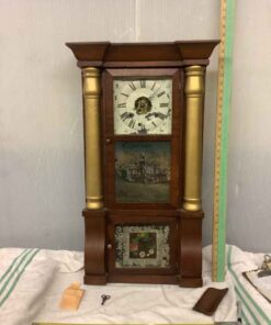 Seth Thomas 8 Day Brass Clock with Key