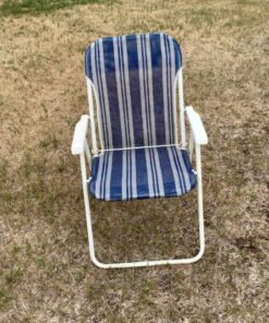 folding Lawn Chair with Striped pattern