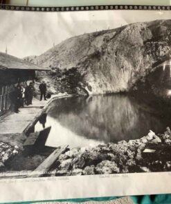 Lithograph - The Pool, Hot Springs, CPR Banff