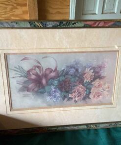 Framed Lena Liu Print - Roses and Lilacs