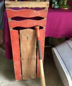 Vintage Sports Equipment- Sled and Bat
