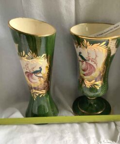Pair of Vases - H. Bequet - Belgium 10”h