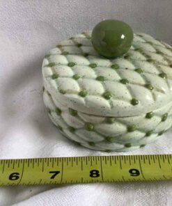Powder Jar - Green with Lid