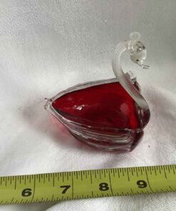 Swan Dresser Jar - Red Body