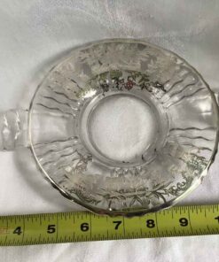 Double handled Silver overlay Plate 6”