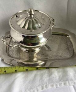 Marlboro Plated Sugar Bowl and Tray