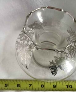 Silver Overlay Vase 4”h