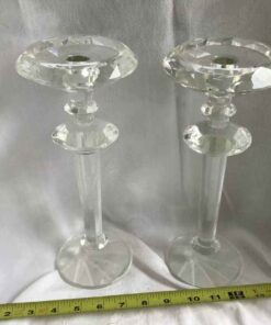 Heavy Glass Candle Holders