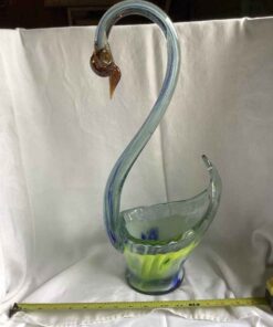 19”h Murano Swan Vase