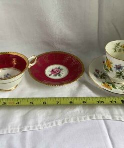 Cups and Saucers (mismatched Paragon)