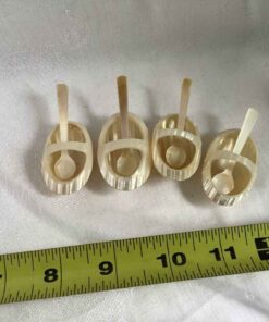 Mother of Pearl Salt dishes with spoons (4)