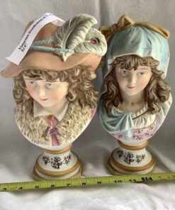 Porcelain Victorian style Busts