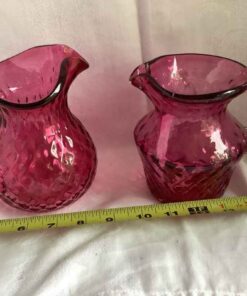 Cranberry Glass Pitchers (2)