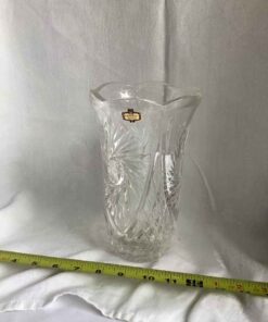 Heavy 7” Bleikristal and Buzzsaw Vase