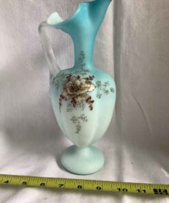 Satin Glass Vase/Pitcher 9.5”