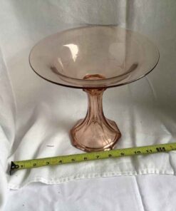 Pink Stemmed Serving Bowl