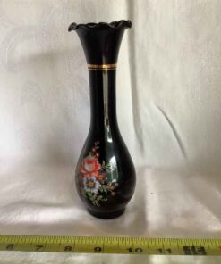 8” Black Vase