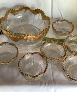 Gold Rim Fruit Bowl with nappies