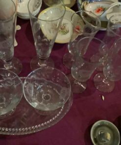 Cornflower design Crystal Pieces (9)