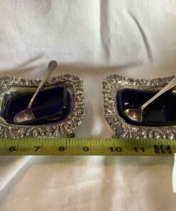 Silver Plate Cobalt Lined Master Salts