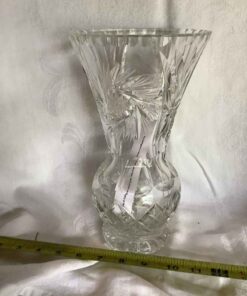 24% Lead Glass Vase 8.5”