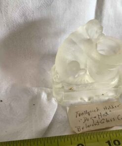 Dog and Hat Frosted Glass Candle Holder