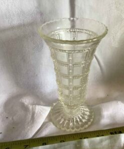 Imperial Glass Frosted Block Vase