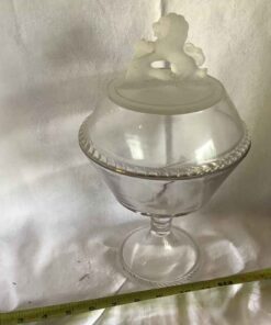 “Lion” Covered Compote Dish