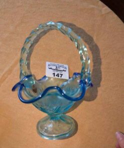 Fenton Blue Candy basket