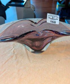Burgundy Art glass vase