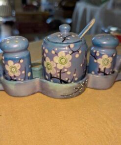 Lusterware Cherry Blossom Condiment service