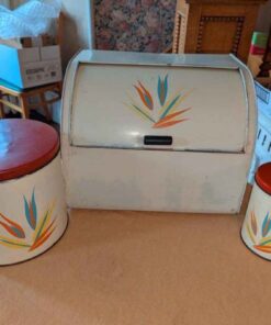 Vintage bread box & cannisters