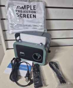 Heavy duty video projector with screen backdrop cords etc