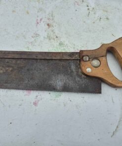 Wood handle cleaver style saw