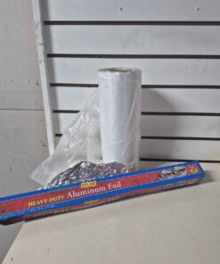Aluminum foil and roll garbage bags