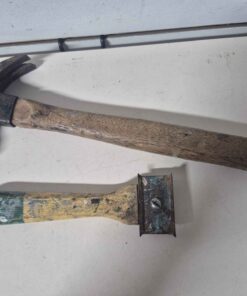 Hammer and paint scraper