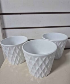 Qty 3 tapered geo planters 5,"