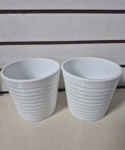 Qty 2 ...5 inch ribbed planter