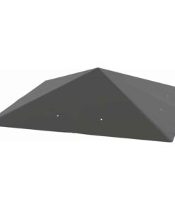 ' x 10' Gazebo Canopy Replacement Cover, Garden Gazebo Roof Replacement, UPF30+, TOP COVER ONLY, Grey