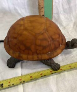 Amber Glass Turtle Lamp