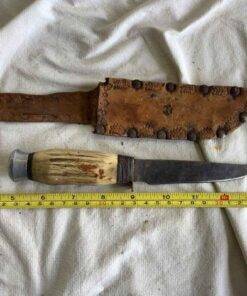 Bone Handled Knife with Sheath 4.5” blade