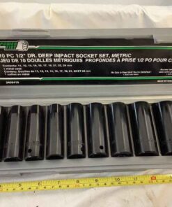 Power Fist 10pc 1/2” Drive Deep Impact Socket Set Metric