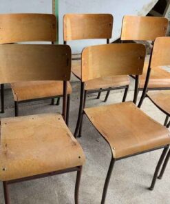 6 Wooden Stackable Chairs
