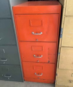 3 drawer file cabinet (orange)