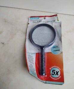 Magnifying glass... distressed packaging