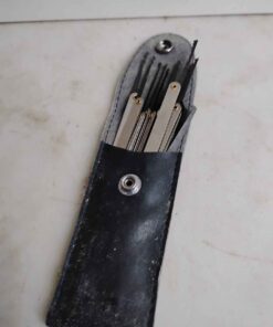 Specialty cleaning hooks and leather pouch